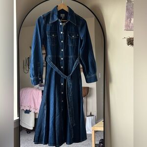 AG Blue Denim Shirt Dress